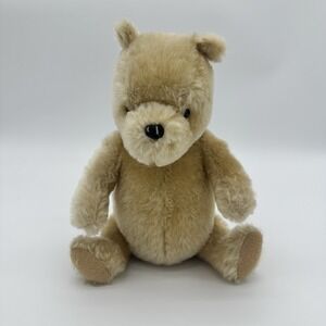 Gund Disney Classic Winnie the Pooh Genuine Mohair Plush Teddy Bear Tan Vintage‎
